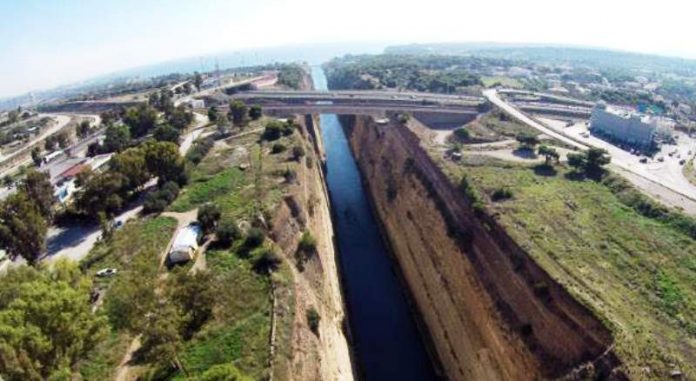 Διακοπή διέλευσης της διώρυγας Κορίνθου λόγω εργασιών