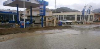 Πλημμυρικά φαινόμενα προκλήθηκαν στο Μεσολόγγι