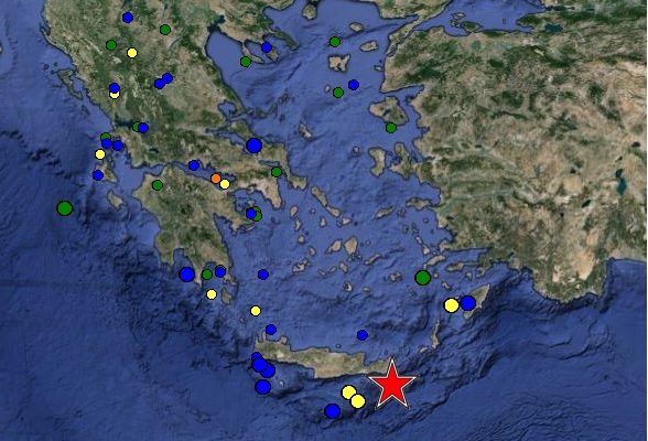 Ισχυρός σεισμός στην Κρήτη