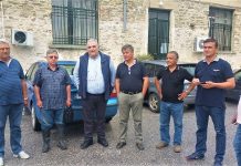 Επίσκεψη του Ν. Παπαδόπουλου στις πληγείσες από το χαλάζι περιοχές του Δήμου Τεμπών