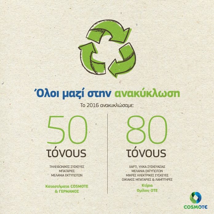 «Μήνυμα ανακύκλωσης» από την COSMOTE «Μήνυμα ανακύκλωσης» από την COSMOTE