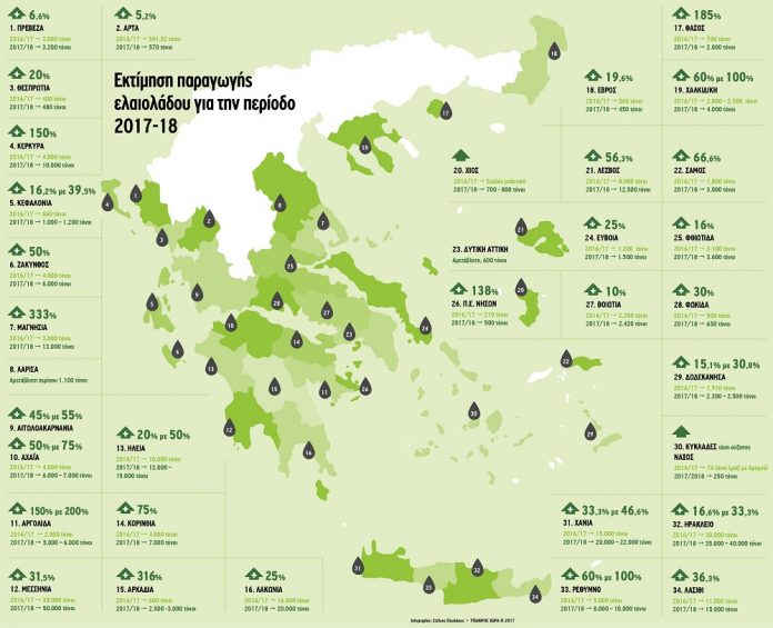 Επιστρέφει δριμύτερο το ελληνικό ελαιόλαδο, ανακάμπτει φέτος η παραγωγή