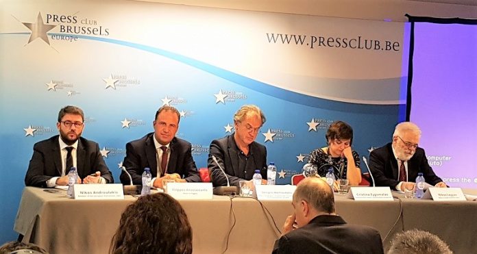 parousiastike geothermiko pedio akropotamou vryxelles Παρουσιάστηκε το γεωθερμικό πεδίο Ακροποτάμου στις Βρυξέλλες