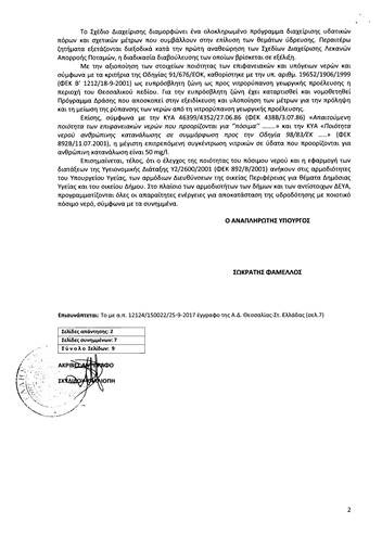 Κινητοποιεί το Σταθάκη ο Κατσιαντώνης για καθαρό νερό στη Δολίχη