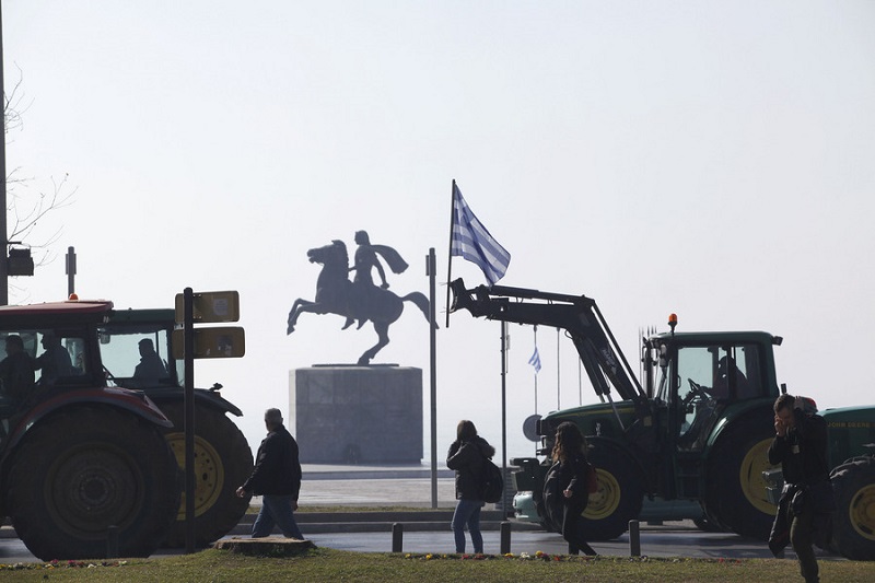Τρακτέρ κατέκλυσαν το κέντρο της Θεσσαλονίκης (Βίντεο)