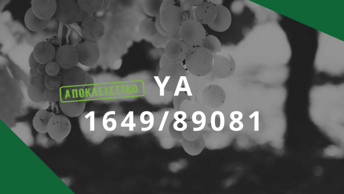 Υπουργική Απόφαση 1649/89081 Ραγδαίες εξελίξεις φέρνει στους αμπελουργικούς φορείς Ραγδαίες εξελίξεις φέρνει στους αμπελουργικούς φορείς η ΥΑ για τις ποικιλίες αμπέλου