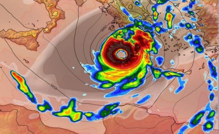 Πολύ αυξημένη η πιθανότητα δημιουργίας μεσογειακού κυκλώνα στο Ιόνιο από το βράδυ της Πέμπτης 27/9