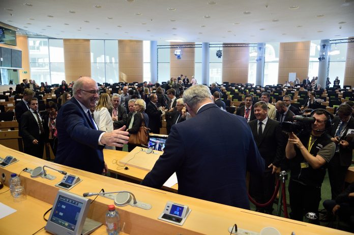 Phil Hogan, in the foreground, on the left