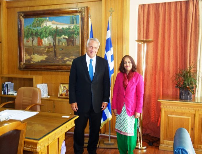 Συνάντηση Μ. Βορίδη με την πρέσβειρα της Ινδίας, Jain Shamma Συνάντηση Μ. Βορίδη με την πρέσβειρα της Ινδίας, Jain Shamma