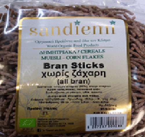 ΕΦΕΤ: Ανάκληση του προϊόντος sandiemi Bran sticks χωρίς ζάχαρη (all bran)