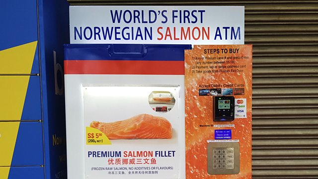 Στη Σιγκαπούρη, το πρώτο ATM σολομού στον κόσμο