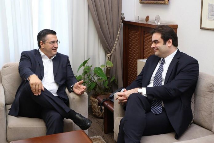 Συνάντηση Κ. Πιερρακάκη με Α. Τζιτζικώστα για τα οπτικοακουστικά έργα στη Β. Ελλάδα Συνάντηση Κ. Πιερρακάκη με Α. Τζιτζικώστα για τα οπτικοακουστικά έργα στη Β. Ελλάδα