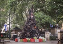 Αυστραλία: Ένα χριστουγεννιάτικο δέντρο φτιαγμένο από καμένους κορμούς των πρόσφατων πυρκαγιών