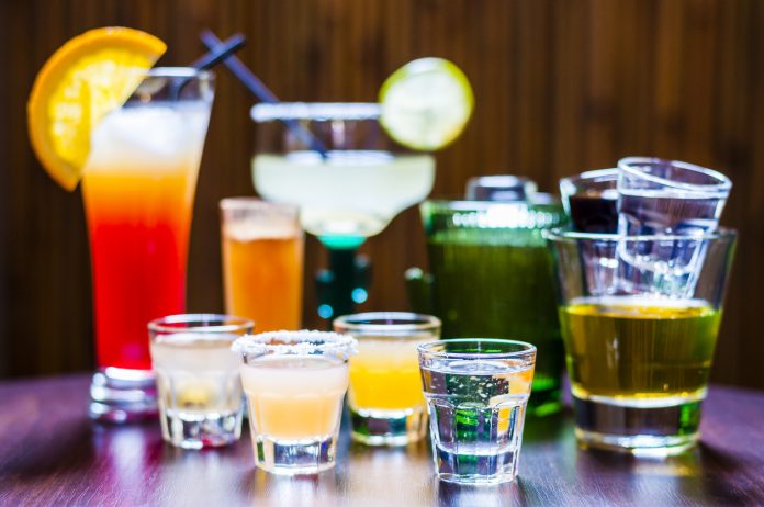 Set of various Tequila Cocktails