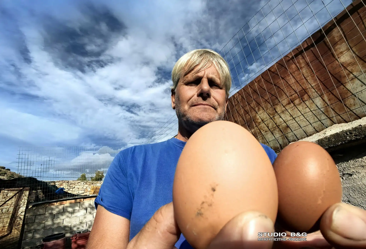 Ναύπλιο: Αυγό γίγας σε κοτέτσι αγρότη (Βίντεο - φωτογραφίες)